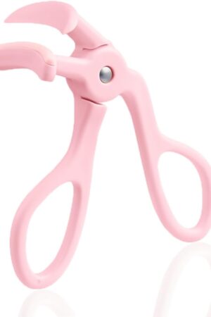 Eyelash Curlers, Plastic Eyelash Curler with Silicone Refill Pads Premium Cute Small Eye Lash Curler for No Pinching or Pulling Lash Curler for Women Girls Eyelash Makeup, Pink