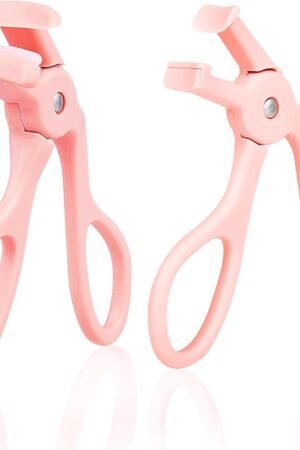 2 Style Eyelash Curler - Lash Curler with 2 Extra Silicone Replacement Pads, Achieve Perfect Curls in 5 Seconds - Quick Natural Curling for Long Lasting (Pink)