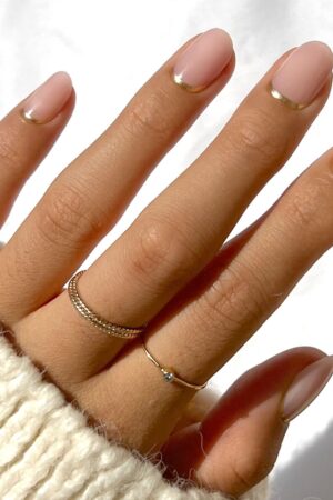 Press On Nails -  | Glossy, Semi-Transparent, Short Round Nails, Reusable | 12 Sizes - 30 Nail Kit with Glue