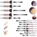 Makeup Brushes 14pcs white wooden Makeup Brushes Set 4 Bags Makeup sponge Premium Synthetic Foundation Brushes Blending Face Powder Eye Shadow Concealer Make Up Brushes Tool…