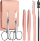 Eyebrow Kit, Eyebrow Scissors, Eyebrow Tweezers for Women, Eyebrow Razor, Eyebrow Brush. Eyebrow Kit for Men with Leather Case. Eyebrow Tweezers for Women Facial Hair Ingrown Hair Removal