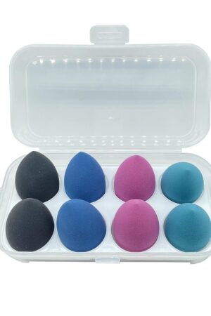 8 PCS Makeup Sponge Set Makeup Sponges Blender Latex-Free Vegan Beauty Sponge Professional Beauty Sponge Blender Makeup Egg Foundation Blending Cosmetic Makeup Puff for Powder Cream